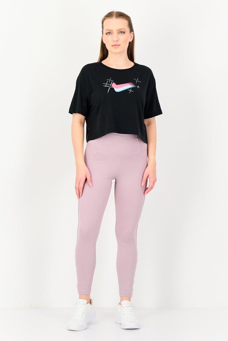 Nike Women Sportswear Fit Training Crop T-Shirt, Black - Image 4